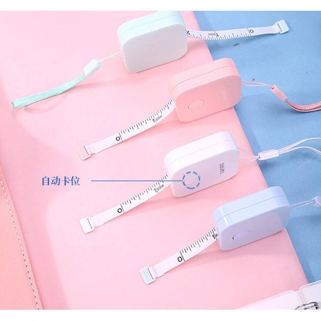 Thước dây da cuộn Deli - 1.5m - Hồng/ Xanh Lá/ Trắng/ Xanh Dương - 1 chiếc - 79650