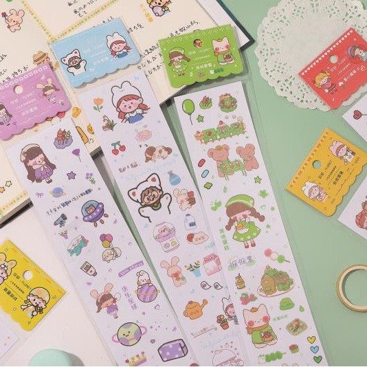 Nhãn dán Sticker trang trí hoạt hình họa tiết thú cưng