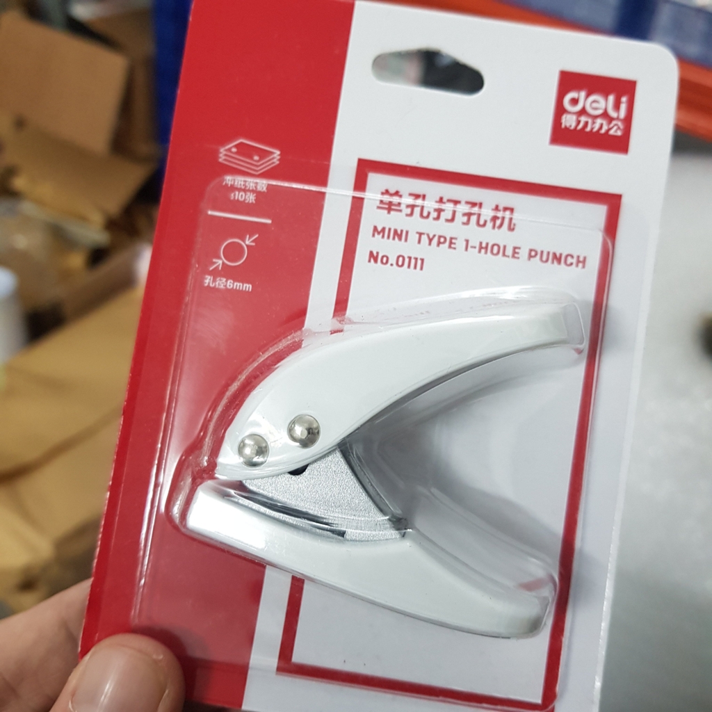 Dụng cụ đục lỗ giấy, bấm lỗ giấy Deli (bấm 1 lỗ)