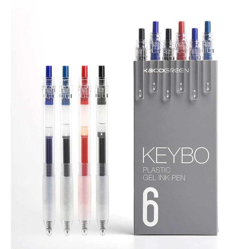 Bút gel KACO Keybo màu đen cây lẻ (Hàng chính hãng)