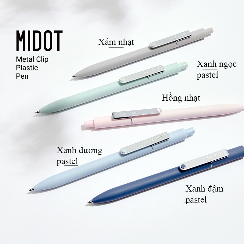 Bút gel Kaco Midot cao cấp màu pastel ngòi 0,5mm.