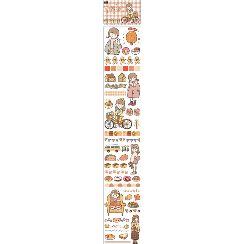 Nhãn dán Sticker trang trí đáng yêu, 66x400mm