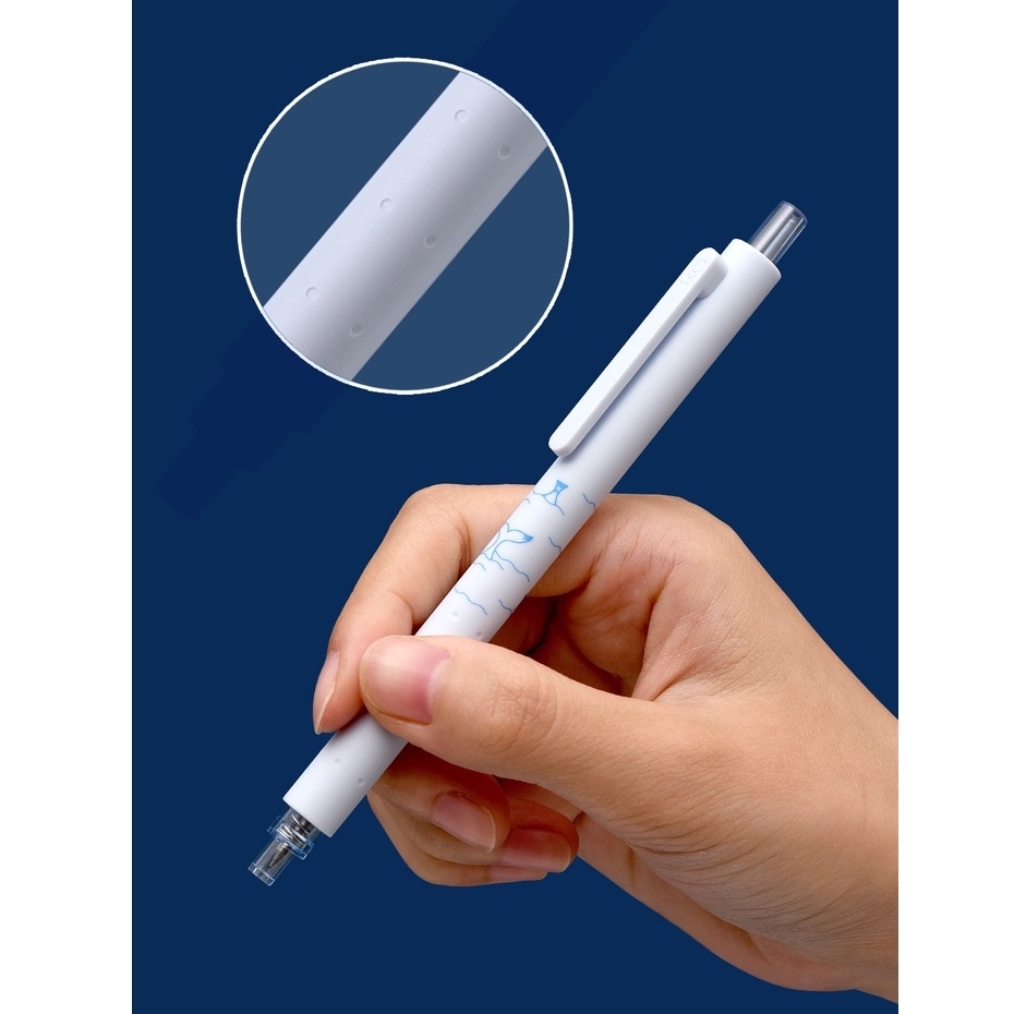 Bộ 3 bút gel Kaco Rocket Xanh Đại Dương mực đen ngòi 0,5mm (Hàng chính hãng)
