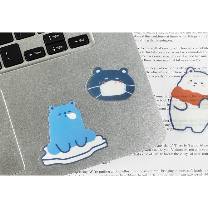 Giấy More-Animal Embrace the Earth Series Glossy PET Sticker Pack Sổ tay Tự làm Hình dán trang trí 4 Lựa chọn