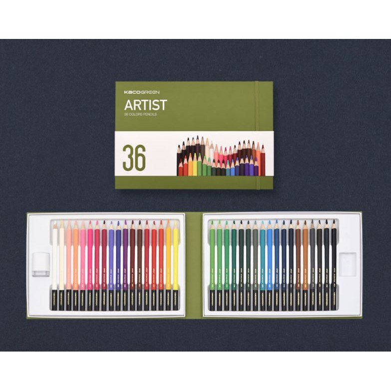 Bộ 36 bút chì màu KACO ARTIST (Hàng chính hãng)