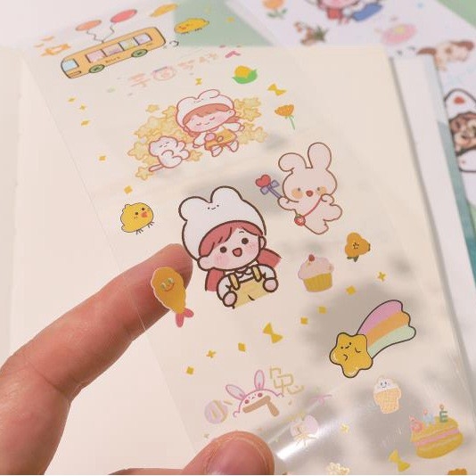 Nhãn dán Sticker trang trí hoạt hình họa tiết thú cưng
