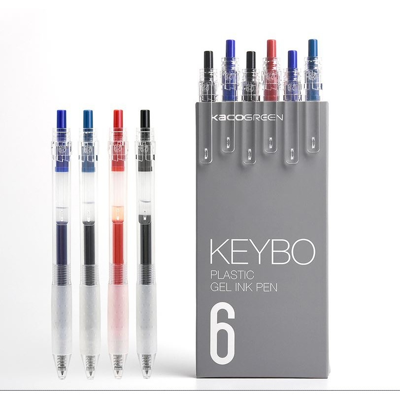 Bút gel KACO Keybo màu đen cây lẻ (Hàng chính hãng)