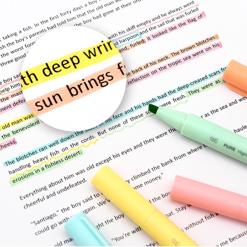 Bộ 5 bút Highlight Kaco Pastel ( 2 lựa chọn )