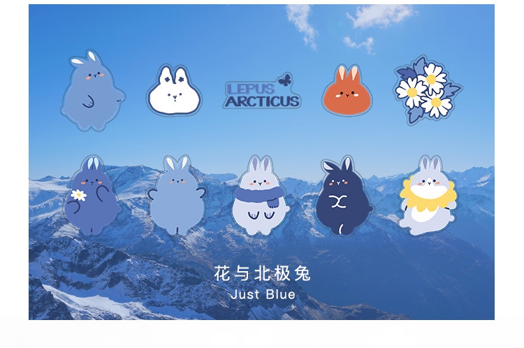 Giấy More-Animal Embrace the Earth Series Glossy PET Sticker Pack Sổ tay Tự làm Hình dán trang trí 4 Lựa chọn
