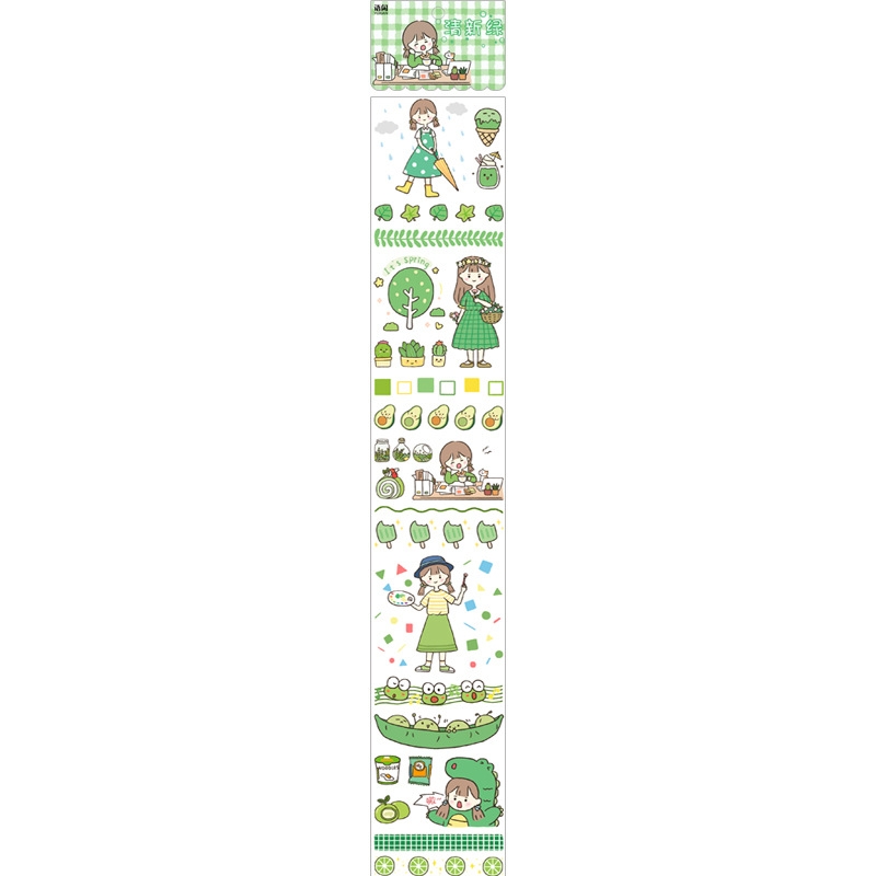 Nhãn dán Sticker trang trí đáng yêu, 66x400mm