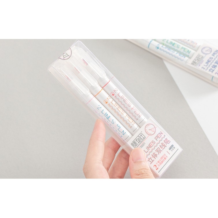 Bút lông 2 đầu nhiều màu/ Bút 2 nét, Double line Pen