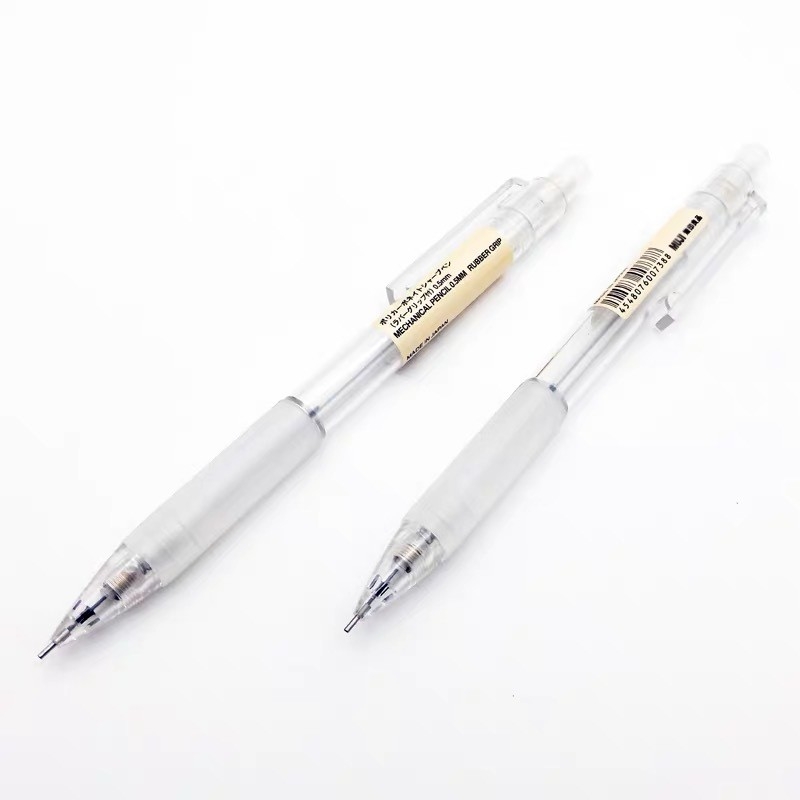 Bút chì bấm Muji Mechanical pencil 0.5mm Rubber Grip