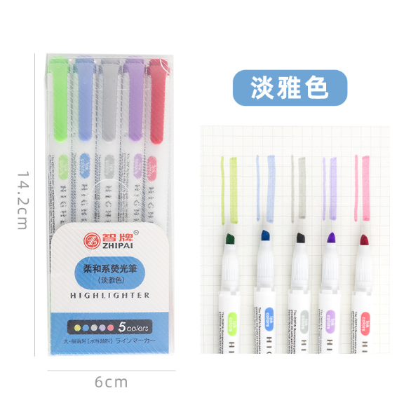 Bút đánh dấu 2 đầu HIGHLIGHTER , sét 5 màu yêu thích