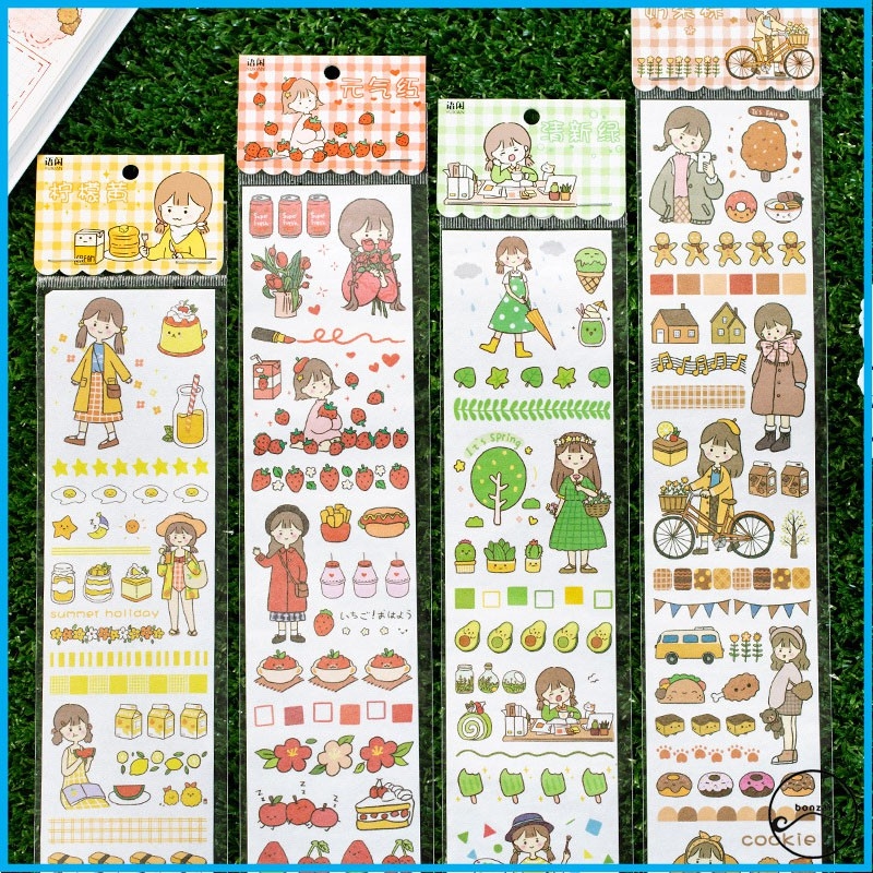 Nhãn dán Sticker trang trí đáng yêu, 66x400mm