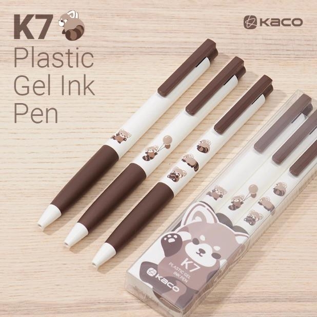 Bộ bút gel xoay KACO LOVE kèm 2 ngòi mực đen (chính hãng)