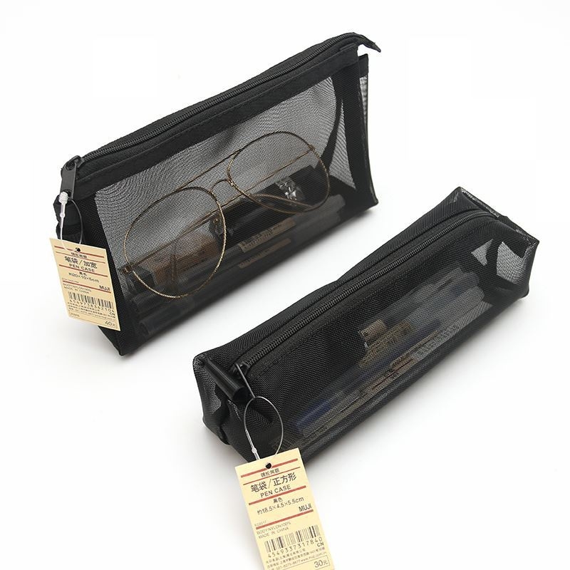 Túi đựng bút Muji dạng lưới tiện dụng (Japan)