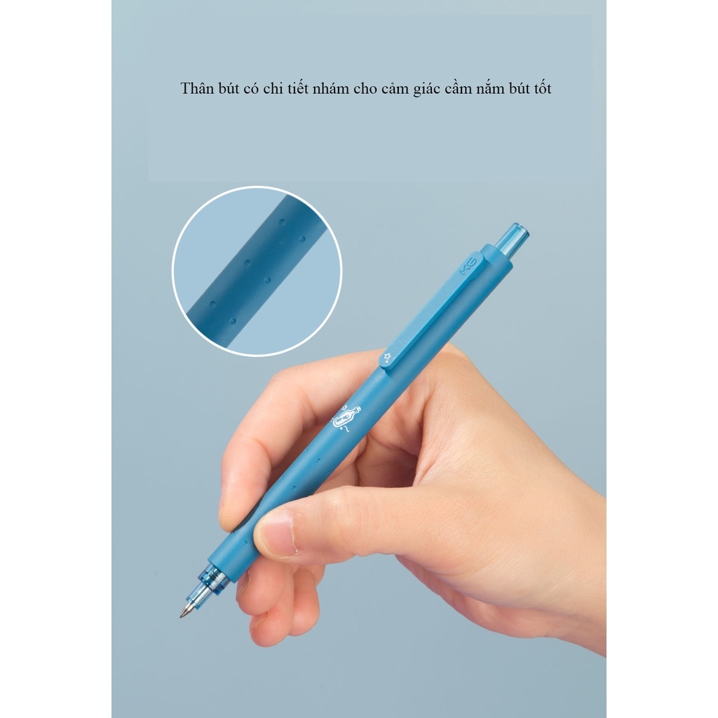 Bộ 3 bút Kaco Rocket món quà của biển mực đen ngòi 0,5mm (Hàng Chính Hãng)