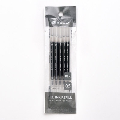 Bộ 3 bút KACO Panda K7 mực đen ngòi 0,5mm (Hàng Chính Hãng)
