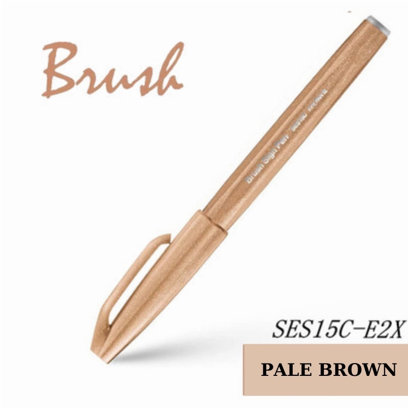 Bút viết thư pháp, bút viết calligraphy Pentel Fude Touch Brush Sign mực nhiều màu - 24 màu (cây lẻ)