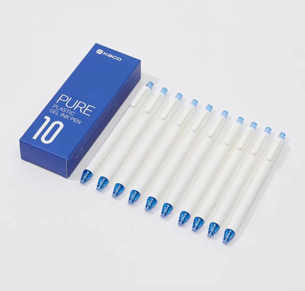 Bút gel KACO PURE mực đen (cây lẻ) - Màu đỏ