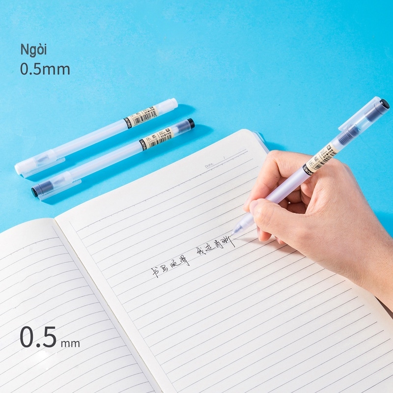 Bút gel Deli văn phòng sinh viên thiết kế đơn ngòi 0,5mm mực đen A117