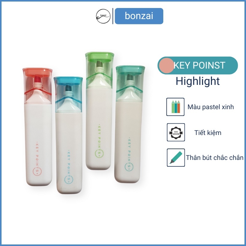 Bút Highlight Key Points màu sắc Pastel đáng yêu (cây lẻ).