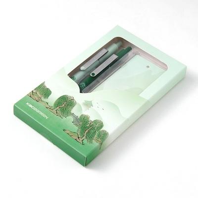Bộ 2 bút Kaco Midot xanh giấc mộng trong sương kèm Bookmark (Hàng Chính Hãng)