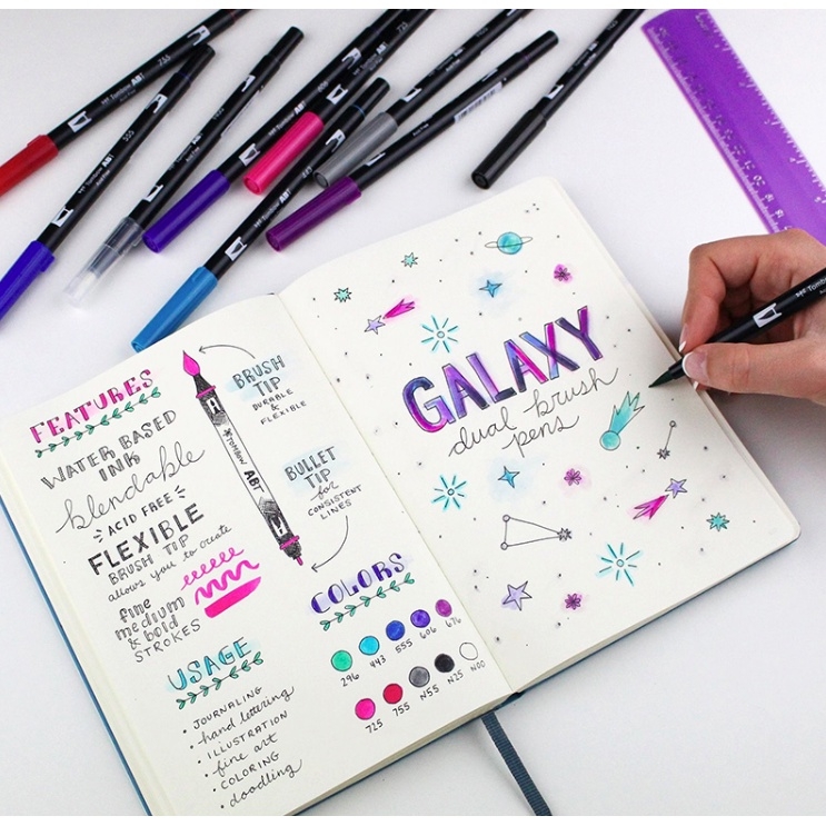 Bút Cọ TOMBOW ABT Dual Brush Pens Tone Màu Tím
