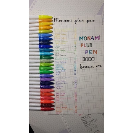 Bút Monami Brush Pen 3000 bút màu nước 60 màu 2022 mới Tone màu Thiên nhiên