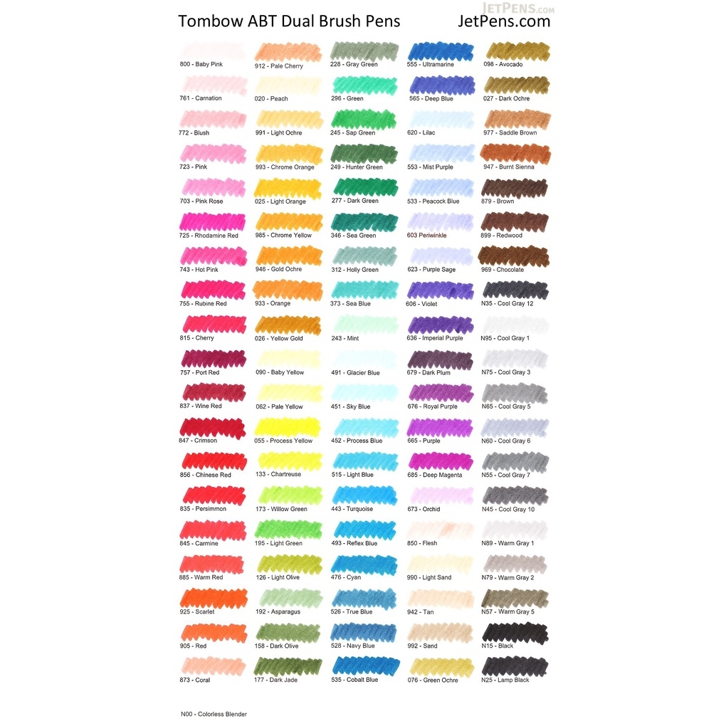 Bút Cọ TOMBOW ABT Dual Brush Pens tone Xanh Thiên Nhiên