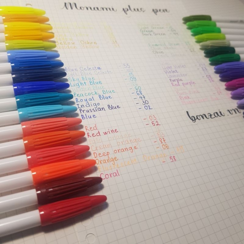 Bút Monami Brush Pen 3000 bút màu nước 60 màu 2022 mới Tone Cam và Xám