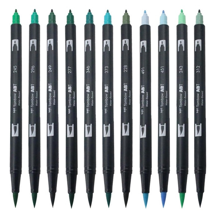 Bút Cọ TOMBOW ABT Dual Brush Pens Tone Da Trời