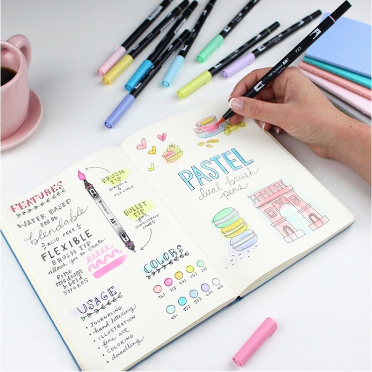 Bút Cọ TOMBOW ABT Dual Brush Pens tone Xám Lạnh