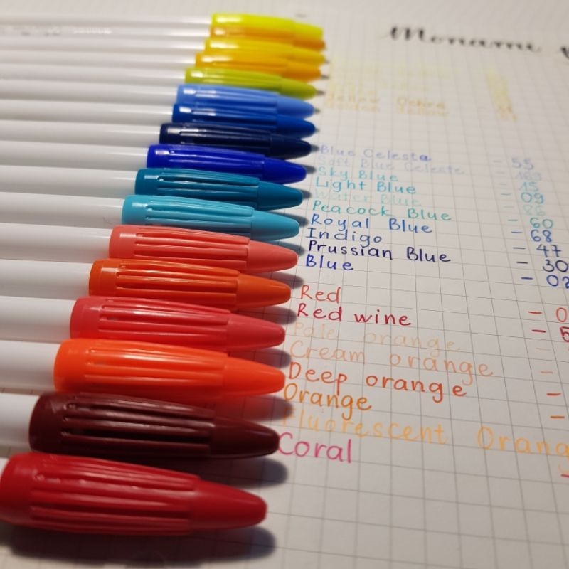 Bút Monami Brush Pen 3000 bút màu nước 60 màu 2022 mới Tone Cam và Xám