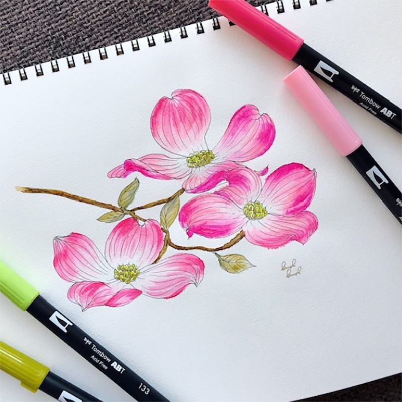 Bút Cọ TOMBOW ABT Dual Brush Pens Tone Hồng và Tím