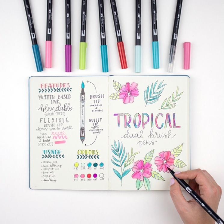 Bút Cọ TOMBOW ABT Dual Brush Pens tone Xám Lạnh