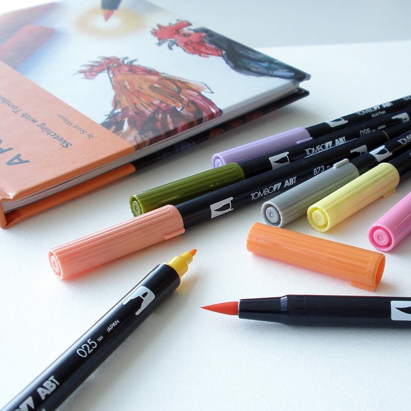 Bút Cọ TOMBOW ABT Dual Brush Pens tone Xanh Thiên Nhiên