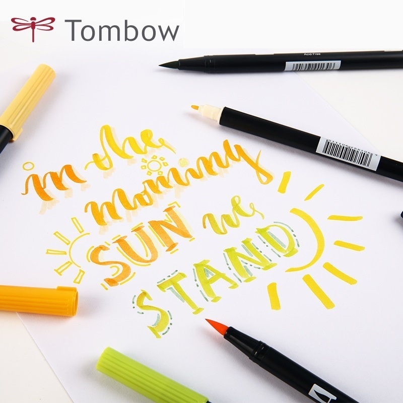 Bút Cọ TOMBOW ABT Dual Brush Pens Tone Vàng Xanh