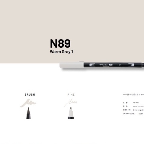 Bút Cọ TOMBOW ABT Dual Brush Pens tone Xám Lạnh