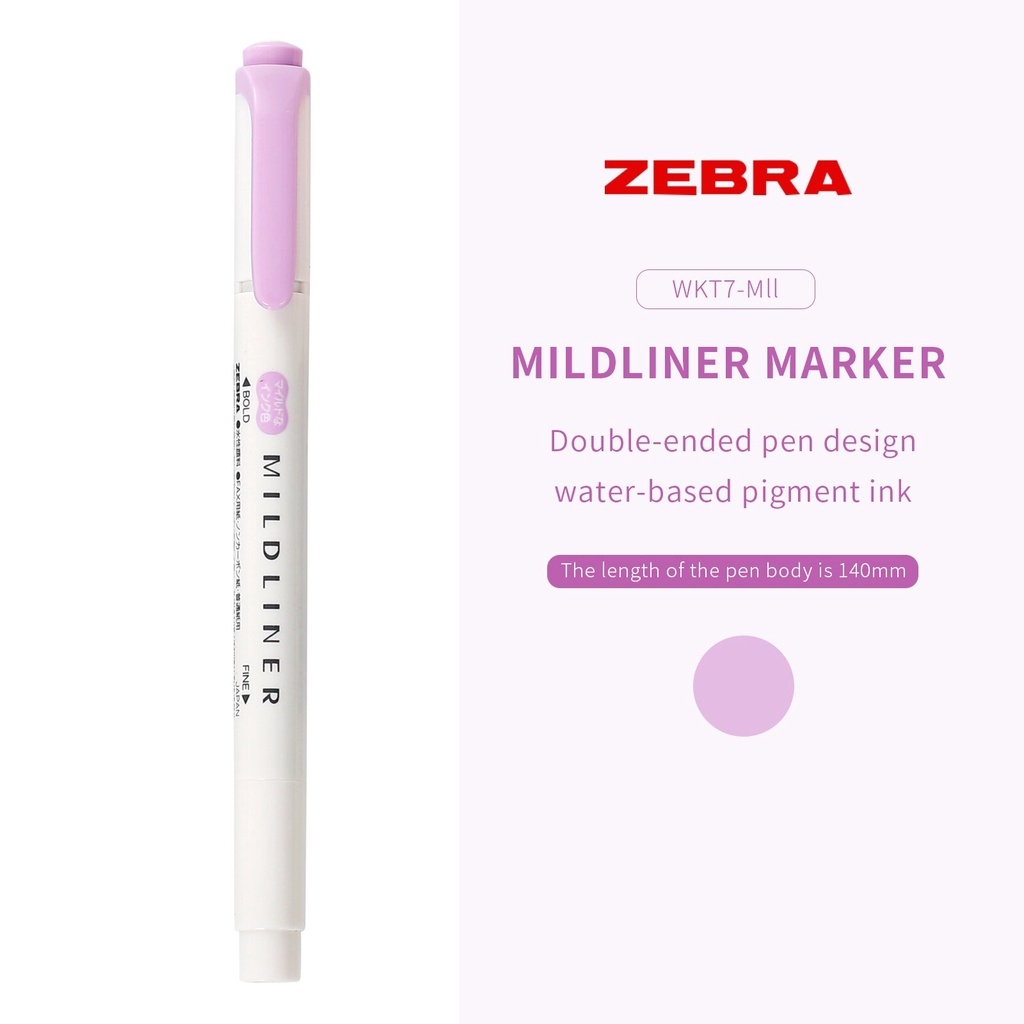 Bút đánh dấu 2 đầu ZEBRA Mildliner Nhật Bản ( cây lẻ)