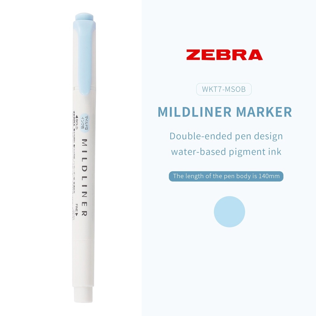 Bút đánh dấu 2 đầu ZEBRA Mildliner Nhật Bản ( cây lẻ)
