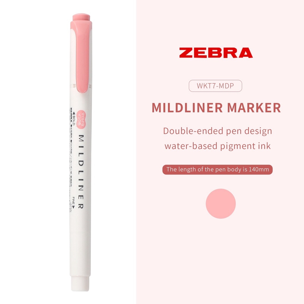 Bút đánh dấu 2 đầu ZEBRA Mildliner Nhật Bản ( cây lẻ)