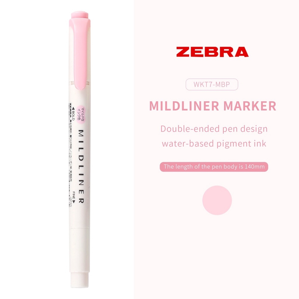 Bút đánh dấu 2 đầu ZEBRA Mildliner Nhật Bản ( cây lẻ)