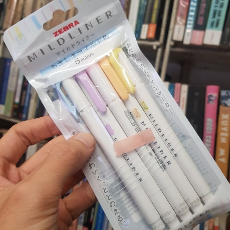 Set 5 bút 2 đầu  Zebra Mildliner (Nhật Bản)
