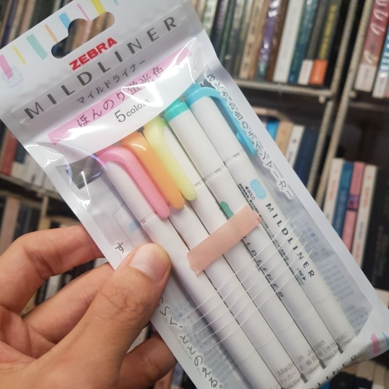 Set 5 bút 2 đầu  Zebra Mildliner (Nhật Bản)