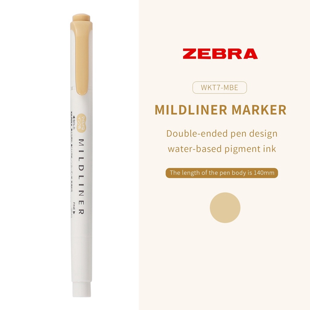 Bút đánh dấu 2 đầu ZEBRA Mildliner Nhật Bản ( cây lẻ)