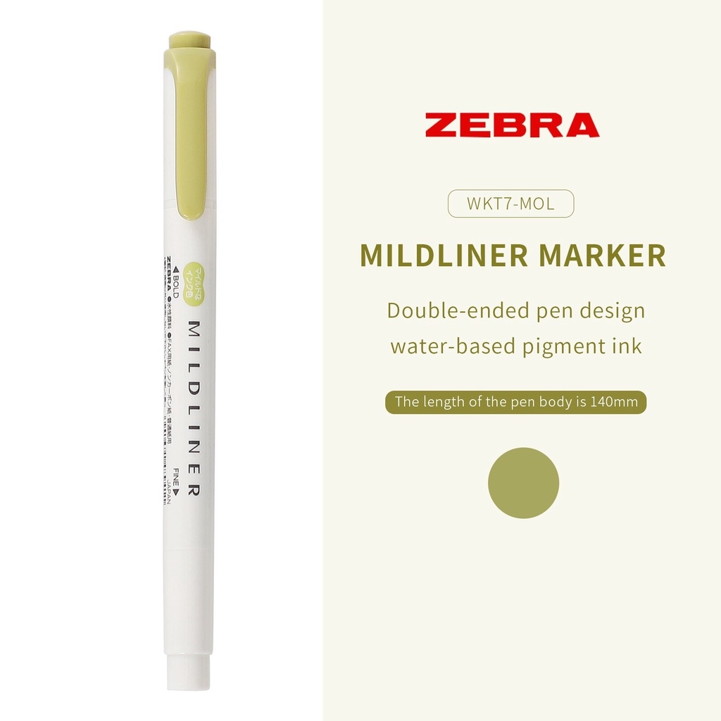 Bút đánh dấu 2 đầu ZEBRA Mildliner Nhật Bản ( cây lẻ)