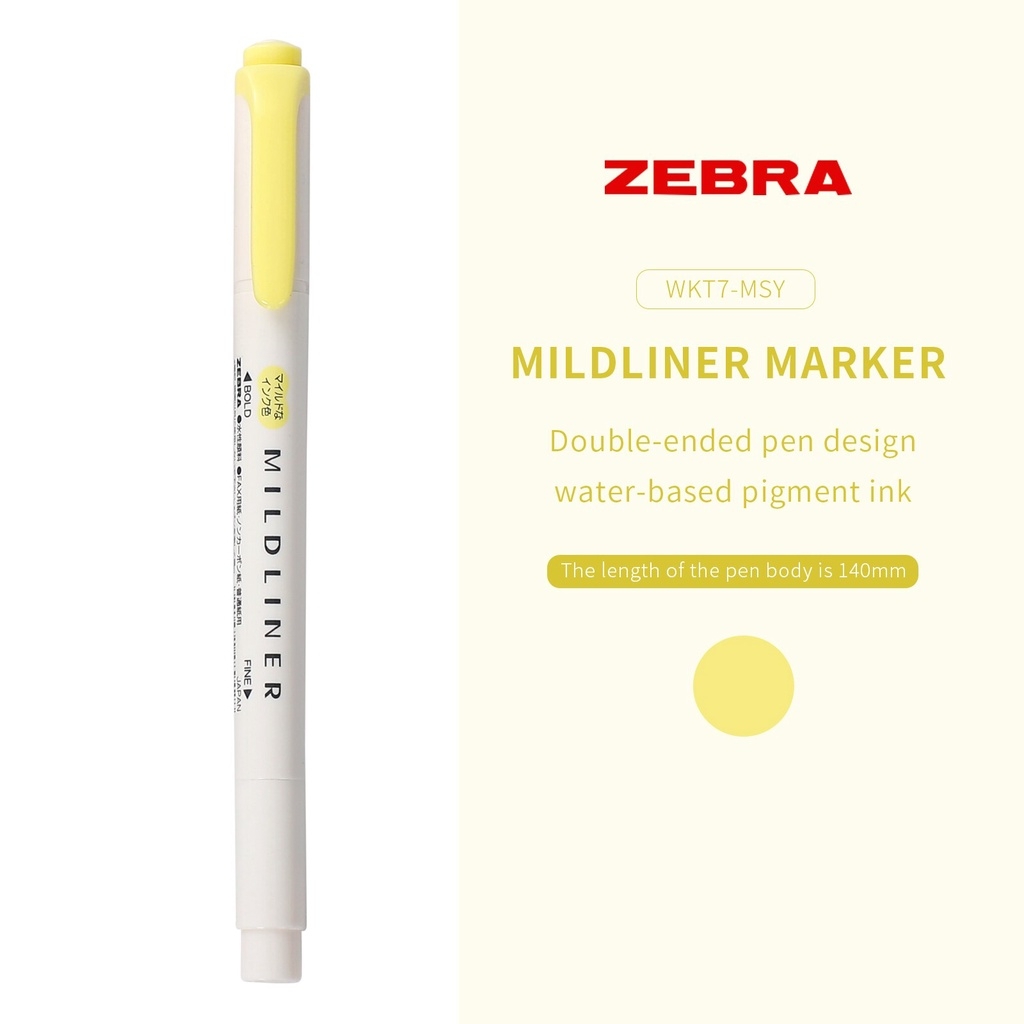 Bút đánh dấu 2 đầu ZEBRA Mildliner Nhật Bản ( cây lẻ)