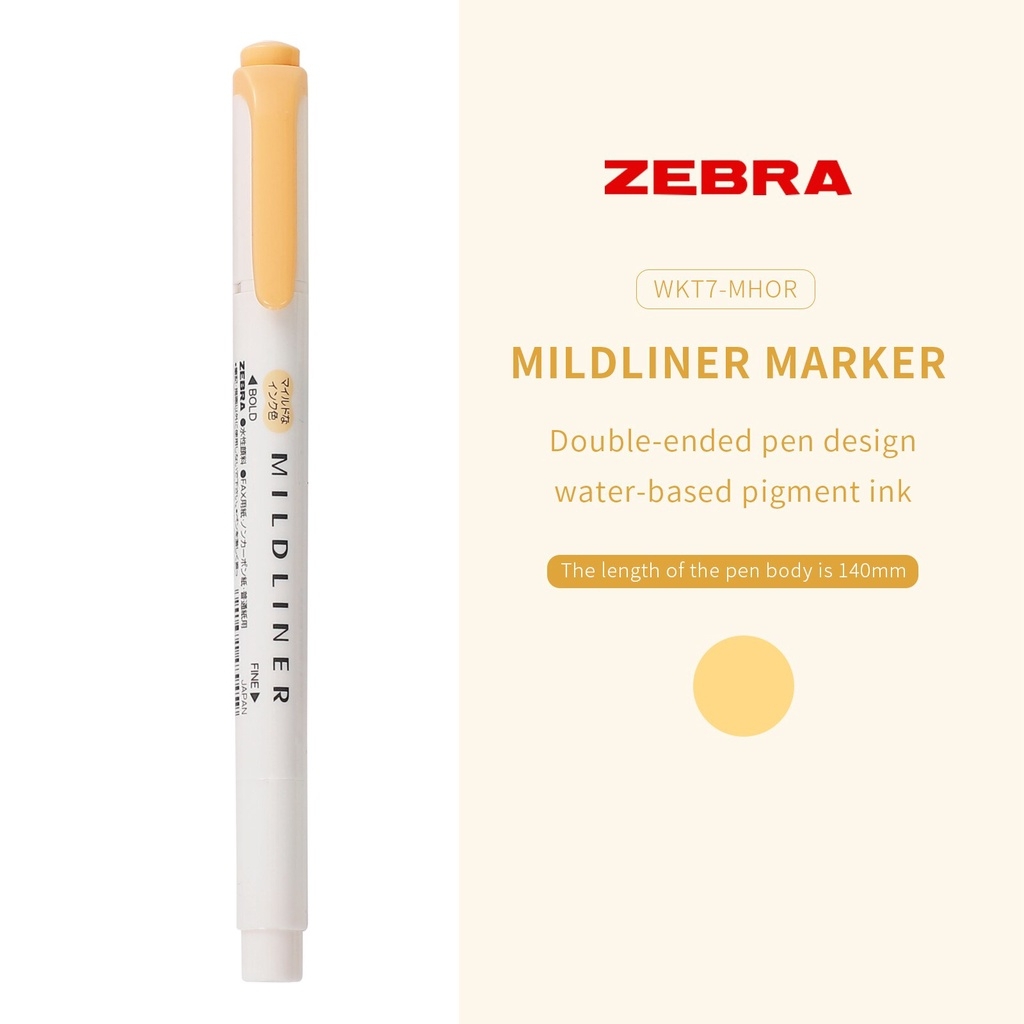 Bút đánh dấu 2 đầu ZEBRA Mildliner Nhật Bản ( cây lẻ)