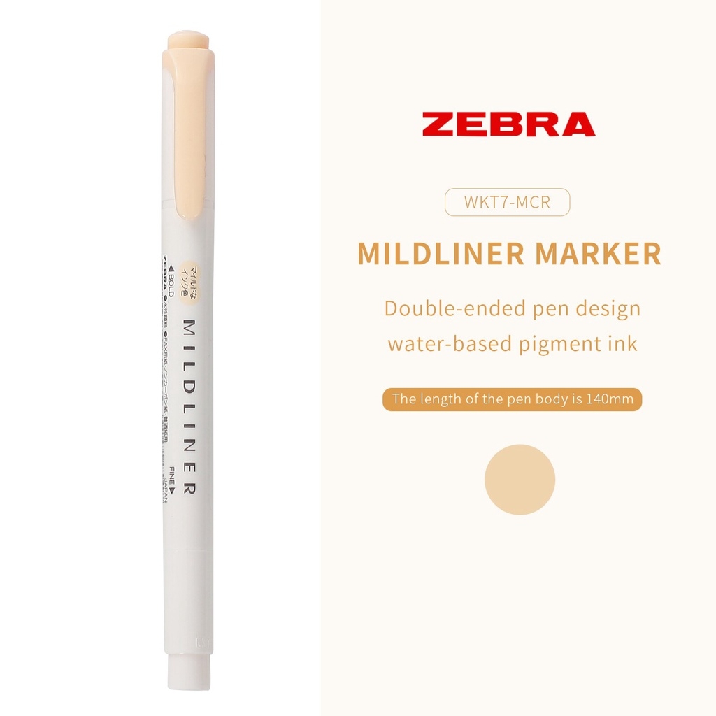 Bút đánh dấu 2 đầu ZEBRA Mildliner Nhật Bản ( cây lẻ)